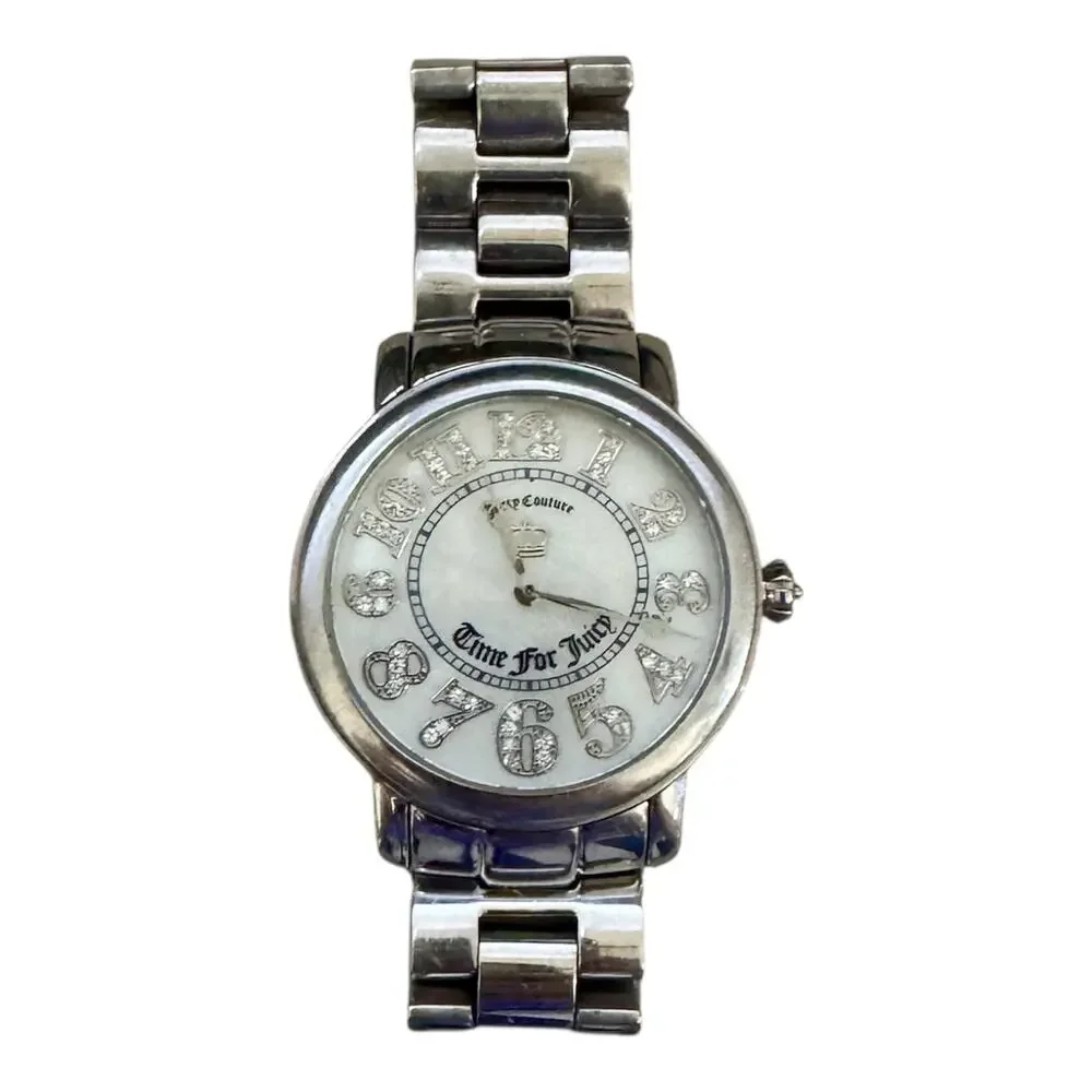Vintage Juicy Couture Time for Juicy Quartz Stainless Steel Watch Y2K